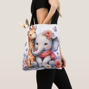 Baby Elephant en Baby Giraffe Besties Luier Draagtas