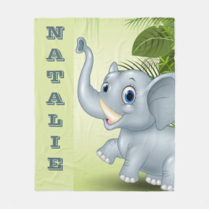 Baby Elephant Fleece Blanket Deken
