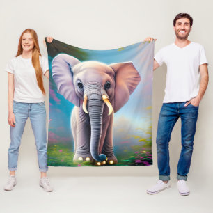 Baby Elephant Fleece Deken