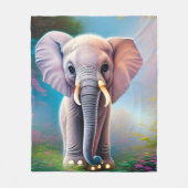 Baby Elephant Fleece Deken (Voorkant)