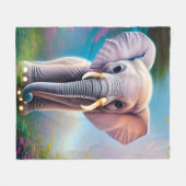 Baby Elephant Fleece Deken (Voorkant (Horizontaal))