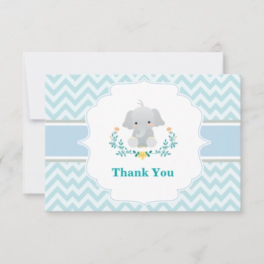 Baby Elephant - Hartelijk dank Bedankkaart (Voorkant)