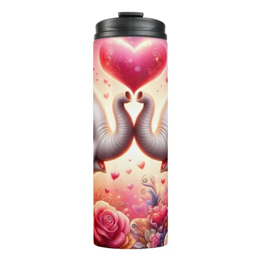 Baby Elephant Heart Floral Thermosbeker (Voorkant)