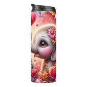 Baby Elephant Heart Floral Thermosbeker (Geroteerd rechts)