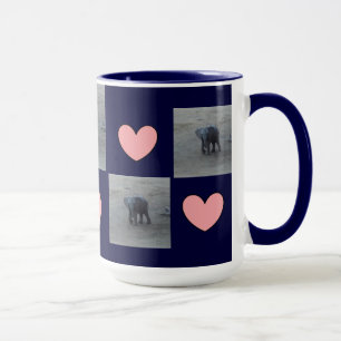Baby Elephant Hearts Ringer Mok-F-by Fern Savannah Mok