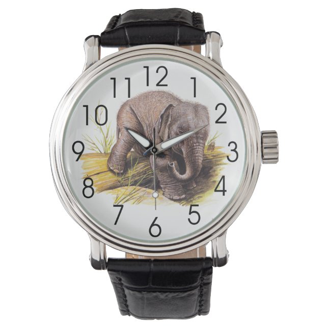  Baby Elephant Horloge (Voorkant)