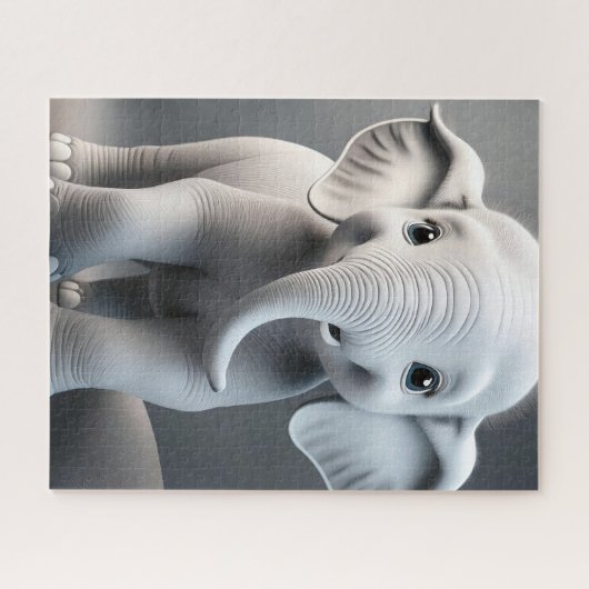 Baby Elephant Jigzaag Puzzle Legpuzzel (Horizontaal)