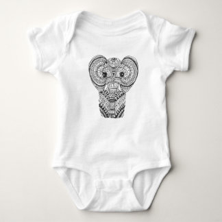 Baby Elephant Mandala Onsie Romper