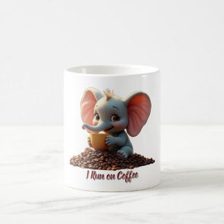 Baby Elephant met Koffie Mok Nieuwigheid