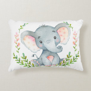 Baby Elephant Nursery Coussin