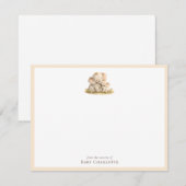 Baby Elephant Nursery Note Card – Personalized Notitiekaartje (Voorkant / Achterkant)
