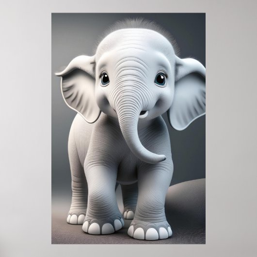 Baby Elephant Poster (Voorkant)