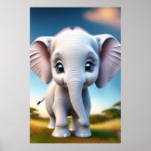 Baby Elephant Poster (Voorkant)
