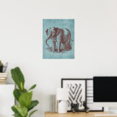 Baby Elephant Poster (Thuiskantoor)