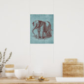 Baby Elephant Poster (Keuken)
