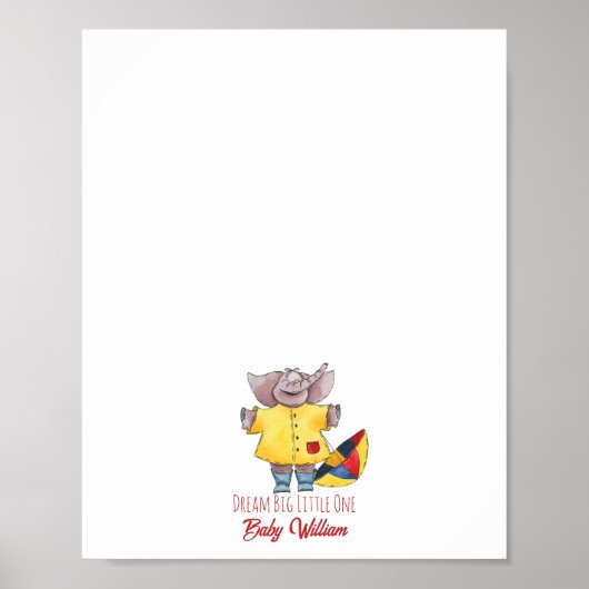 Baby Elephant Raincoat Fingerprint Livre d'or (Devant)