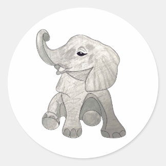 Baby Elephant Ronde Sticker