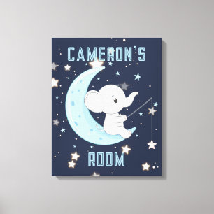 Baby Elephant Vist 4 sterren Verdraaid Canvas