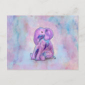 Baby Elephant waterverf pastels Briefkaart (Voorkant)