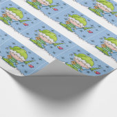 Baby Elf -gepersonaliseerd !st Christmas Cadeaupapier (Hoek)