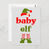  Baby Elf in rood en groen Briefkaart (Voorkant / Achterkant)