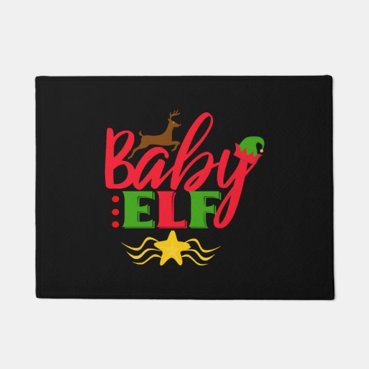 Baby Elf Kerstmis Deurmat (Voorkant)