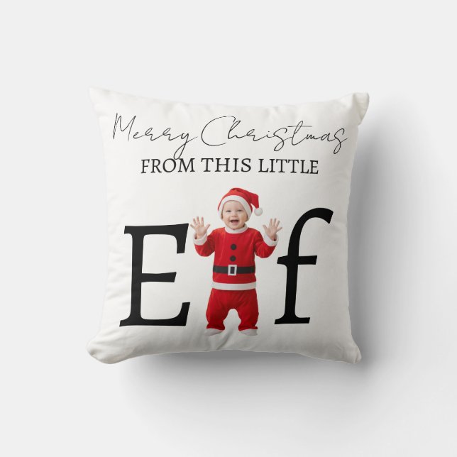 Baby Elf Merry Christmas Holiday Gift Kussen (Voorkant)