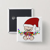 Baby Elf met lampjes Tshirts en geschenken Vierkante Button 5,1 Cm (Voorkant /achterkant)