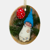 Baby Elf, Toadstool: Polymeer-klepbeeldhouwwerken Keramisch Ornament (Rechts)