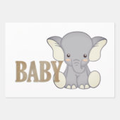 Baby-elfant en Pacifier Inpakpapier Vel (Voorkant)