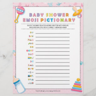 Baby Emoji Pictionary [Basics Pink] Briefhoofd