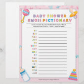 Baby Emoji Pictionary [Basics Pink] Briefhoofd (Voorkant / Achterkant)