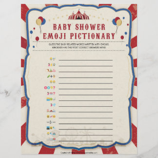 Baby Emoji Pictionary [Circus Theme] Briefhoofd