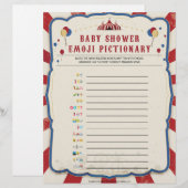 Baby Emoji Pictionary [Circus Theme] Briefhoofd (Voorkant / Achterkant)