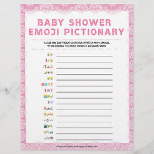Baby Emoji Pictionary [Luxury Lace [Roze]] Briefhoofd