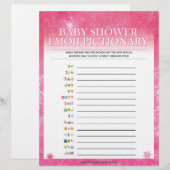 Baby Emoji Pictionary [Snowy Pink] Briefhoofd (Voorkant / Achterkant)