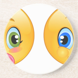 baby emojis zandsteen onderzetter