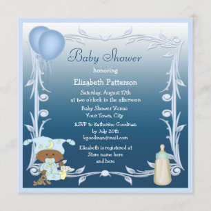 Baby en blauw Baby shower in Afrika Kaart