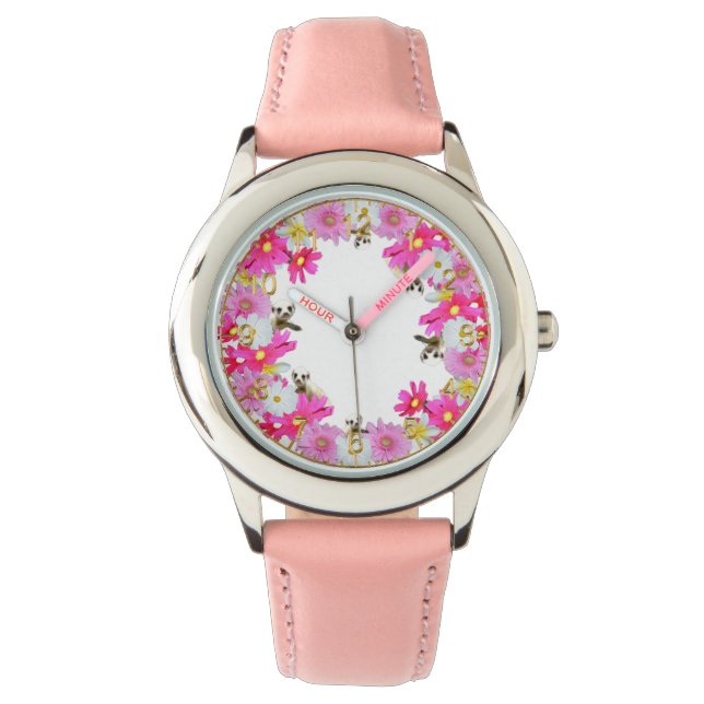 Baby en bloemen horloge (Voorkant)