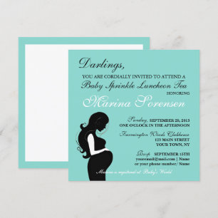 BABY- en familiesprinkuitholling Luncheon Tea Part Kaart