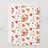 Baby en Fleur | Invitation à la Baby Shower Citrus (Dos)