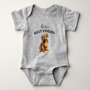 Baby en harige vriend, beste vrienden romper
