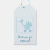 Baby en mammie Bluebird Baby shower Cadeaulabel (Achterkant)