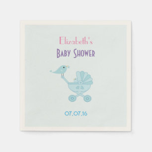 Baby en mammie Bluebird Baby shower Servetten