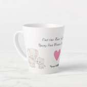 Baby en moeder olifant | Eerste Moederdag - Latte Mok (Linkerhoek)