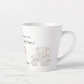 Baby en moeder olifant | Eerste Moederdag - Latte Mok (Rechts)