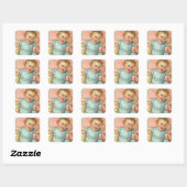 Baby en speelgoed Vierkante Sticker (Vel)
