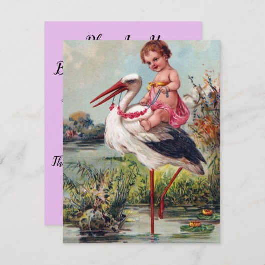  Baby en Stork (Voorkant / Achterkant)