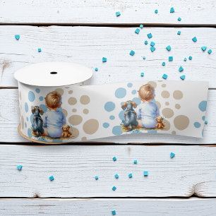 Baby en Teckel Puppy Baby shower Lint