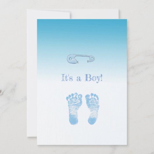 Baby en Teddy Bear Boys Baby shower Uitnodiging (Achterkant)